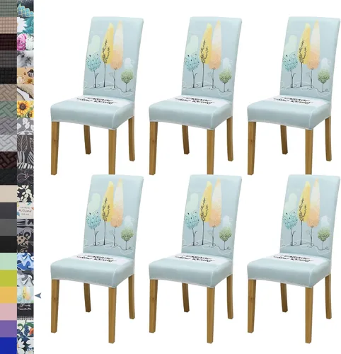 Vista 111 de BIETYONE - Fundas para sillas de comedor, juego de 2 fundas para sillas de comedor o cocina, lavables, protectoras, para sillas Parsons