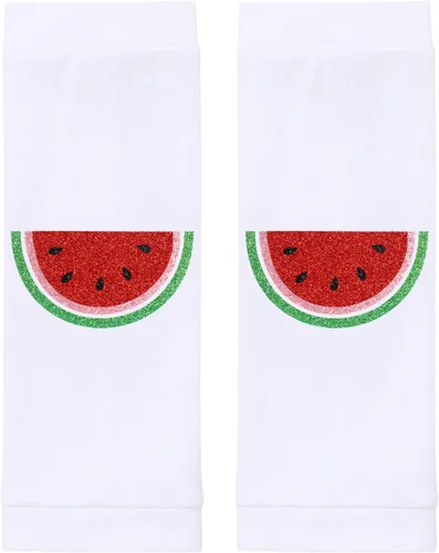 Vista 4 de IBTOM CASTLE Conjunto de ropa de 4 piezas para niñas con diseño de sandía para cumpleaños de media 12 fiesta