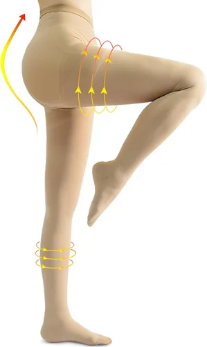 CASMON Medias de compresión médica de 15-20 mmHg para mujeres y hombres, medias de compresión con punta cerrada para venas varicosas edema