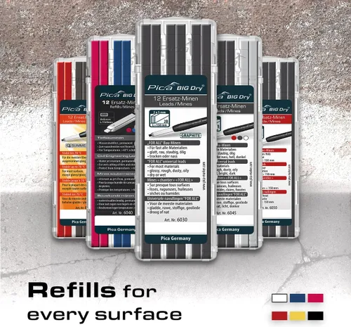 Vista 7 de Pica Marcador seco grande para construcción, grafito