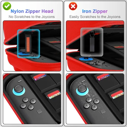 Vista 3 de daydayup Estuche de transporte, rojo