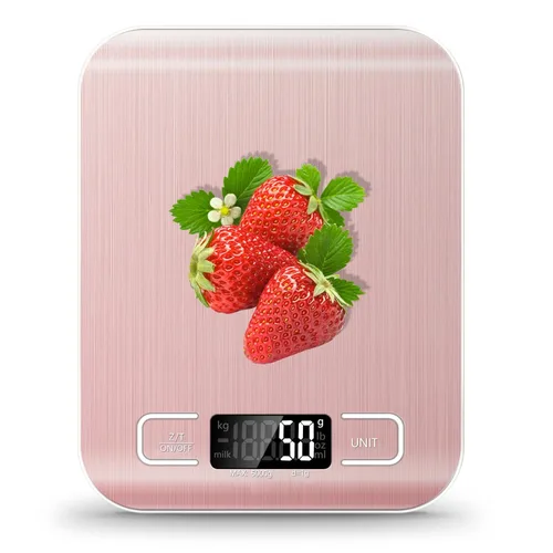 Vista 9 de Báscula de alimentos, báscula de cocina de 11 lb con función de tara de 6 unidades y pantalla LCD, báscula digital de alimentos de acero inoxidable