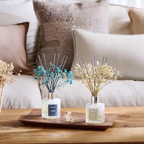 Vista 5 de Airkeep Difusor de varillas de 3.38 onzas (3.4 fl oz), juego de difusor de varillas perfumadas de lino limpio y vainilla de cachemira, difusor