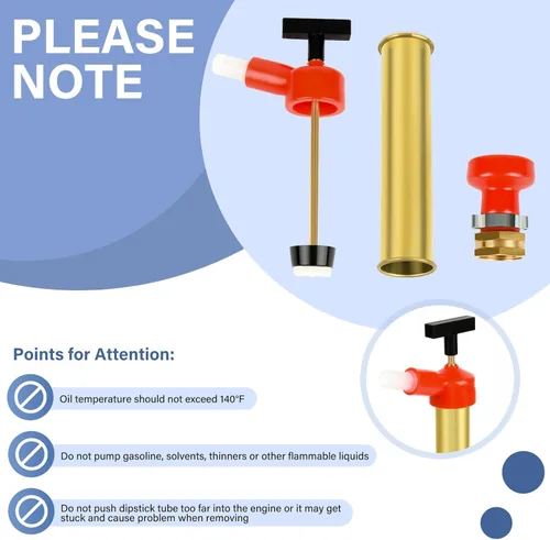 Vista 2 de 34060-0130 Bomba manual de drenaje de aceite de motor marino, extractor de aceite de latón para cambio de aceite, 10.25 pulgadas de largo, 1.25