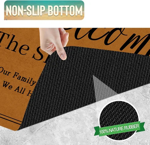 Vista 5 de Custom Welcome Matt Outdoor Indoor Entrance - Personalized Outdoor Welcome Mats for Front Door with Text - Back Door Rugs for Inside House(30"x18")