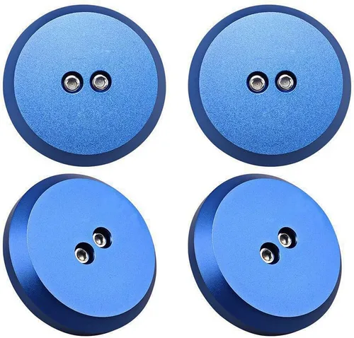 Adaptador de aluminio azul anodizado, almohadillas de elevación sin enjuague compatibles con Porsche Frame Rail, Chevrolet Corvette C6 C7 (paquete