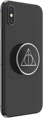 Vista 3 de PopSockets Agarre adhesivo para teléfono, soporte, soporte para teléfono, Harry Potter - Esmalte Deathly Hallows