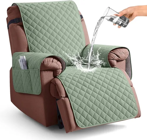Vista 23 de KinCam Funda 100% impermeable para silla reclinable, fundas de sofá reclinable para mascotas, perros, funda de sofá reclinable, protector de muebles