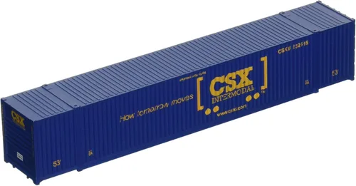 Vista 12 de Walthers SceneMaster HO Modelo a escala de Alaska Marine Lines (verde, amarillo) 53' Singamas Corrugado Side Container