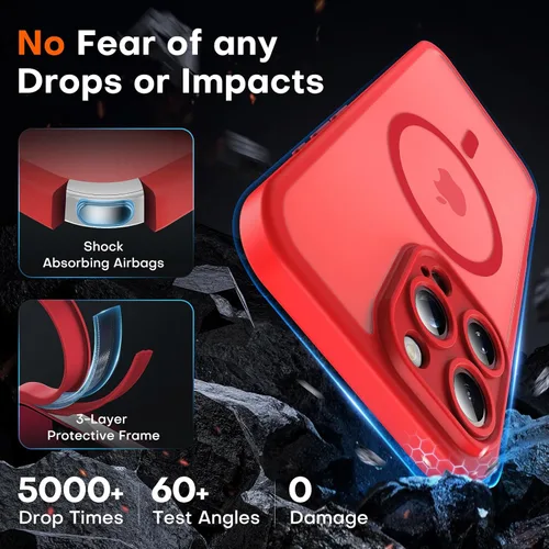 Vista 1090 de TOCOL Funda para iPhone 11, compatible con Magsafe, protección completa de cámara, imanes integrados, protección contra caídas, funda translúcida