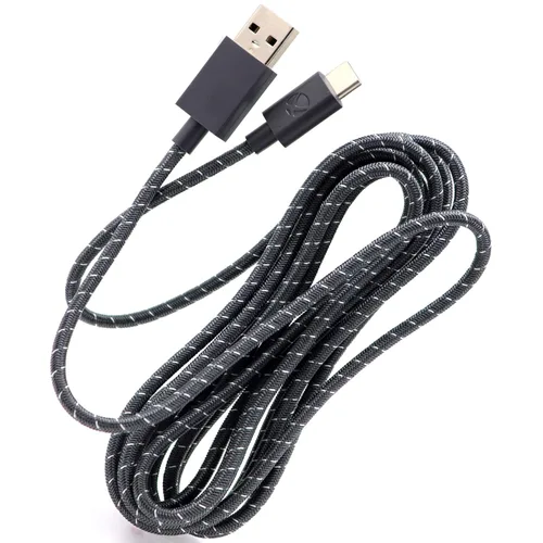 Vista 5 de Deal4GO Cable de carga USB-C trenzado duradero de 9 pies, cable USB tipo C para Xbox One Elite Series 2, controlador Switch Pro PS5 (sin embalaje)