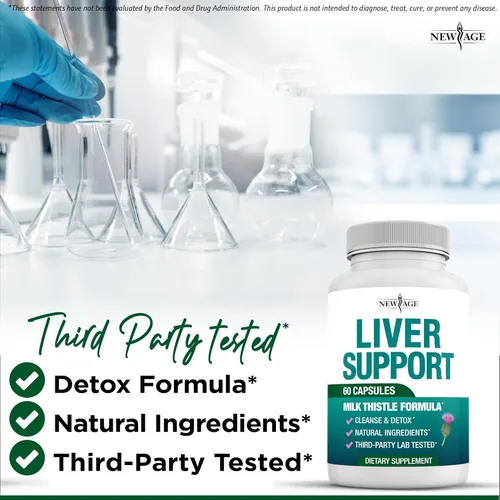 Vista 5 de Liver Cleanse Detox & Repair - Milk Thistle Supplement - Liver Support with Choline, Artichoke Extract, Chicory & Dandelion Root Supplement - Milk