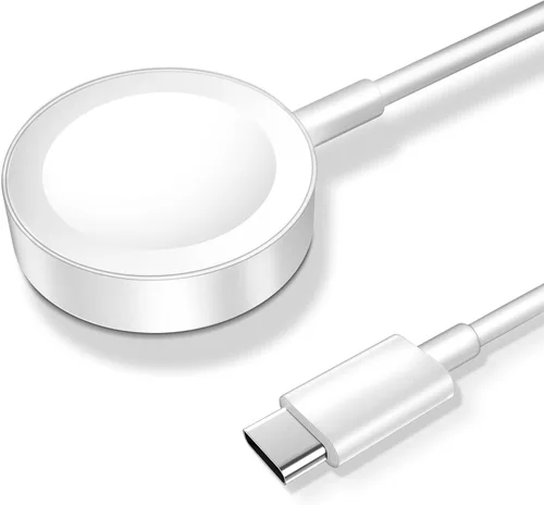 Vista 12 de Cable de carga magnético para cargador de Apple Watch, puerto USB C, cable de carga inalámbrico compatible con iWatch Series Negro