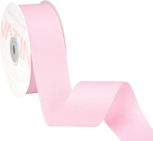 Vista 222 de VATIN Cinta de Grogrén Negra, 1-1/2" x 50 Yardas Continuas, Cinta de Grogrén de Poliéster Negra, Usar para Lazos de Bricolaje, Accesorios