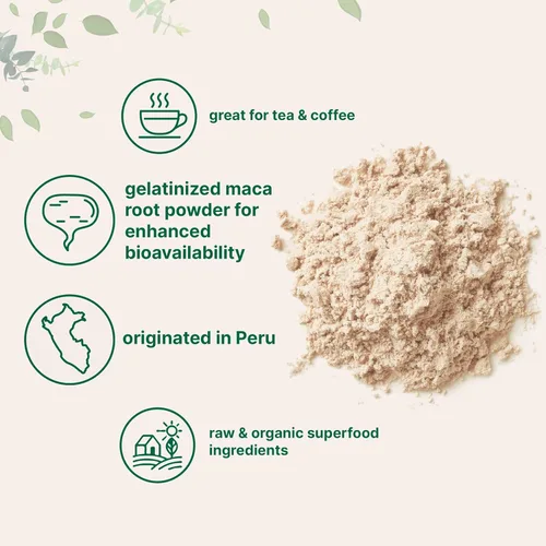 Vista 4 de Micro Ingredients Organic Maca Root Powder, 2 Pound, Gelatinized for Better Absorption, Rich in Antioxidants, No GMOs, Vegan Friendly and Peru Origin