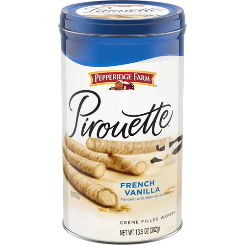 Vista 11 de Pepperidge Farm Pirouette Galletas, Obleas rellenas con créme de chocolate y turrón, 13.5 onzas en lata