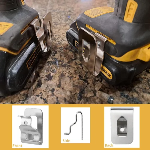 Vista 4 de Clips de cinturón para Dewalt, kit de gancho de repuesto para herramientas de taladro, compatible con Dewalt N268241 para herramientas eléctricas