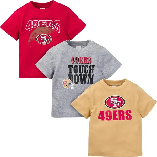 Gerber Unisex Baby NFL 3 Pack Short Sleeve Team Fan Tee Shirt
