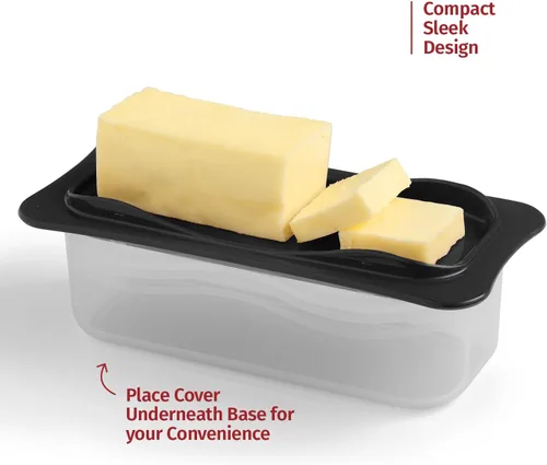 Vista 3 de Signoraware Mantequillera con Tapa - Recipiente Guardamantequilla con Tapa Transparente para Encimera, Refrigerador - Plástico Duradero