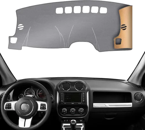 Vista 23 de KEYOOG Cubierta de Salpicadero Alfombrilla de Tablero Compatible con Je-ep Wrangler JK 2017-2011 (para Código de Cuerpo JK), Alfombrilla