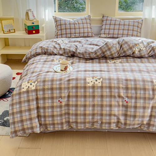 Vista 11 de LIWHENHAO Juego de funda de edredón, 100% algodón, estampado de dibujos animados para niños (zanahoria bebé, individual (68 x 86 pulgadas)