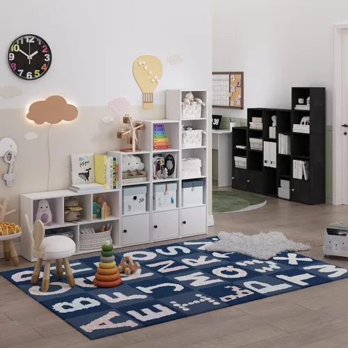 Vista 9 de Furinno - Estantería de cubos de 5 niveles serie Luder para libros y almacenamiento, color negro