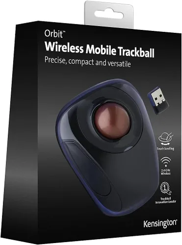 Vista 4 de Kensington Orbit Trackball inalámbrico negro/rojo Kmw72352