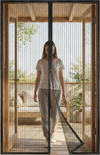 Vista 7 de Puerta de Malla Magnética Premium, Malla Reforzada de Servicio Pesado, Tejido Ultra-Denso, Cierre Automático Suave, Mascotas y Niños – Manos Libres