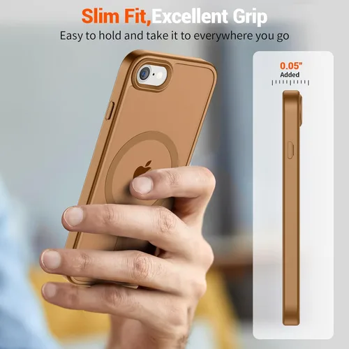 Vista 1367 de SUPFINE - Funda magnética para iPhone 13 Pro Max (compatible con MagSafe), (protección contra caídas de grado militar de 10 pies), delgada, Negro