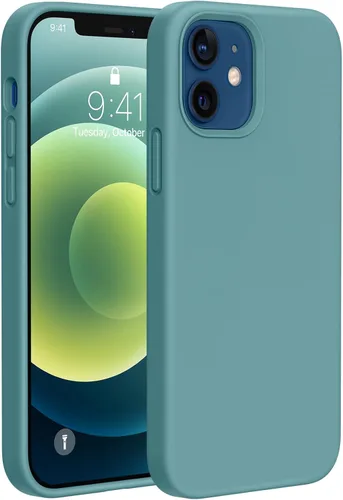 Vista 74 de Miracase Funda compatible con iPhone 12 y iPhone 12 Pro, goma de gel de silicona líquida, protección de cuerpo completo a prueba de golpes