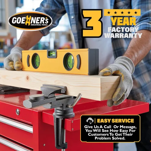 Vista 5 de Tornillo de mesa o tornillo de banco de 3.2 pulgadas, tornillo de banco giratorio de 360° con abrazadera portátil para el hogar con yunque grande