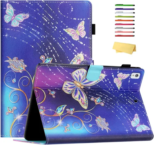 Vista 8 de Galaxy Tab A7 Lite 8.7 pulgadas SM-T225/T220 Trifold Case 2021 Modelo 2021 Ultra Delgada Funda Folio Ligero con Soporte Multi-Ángulo Delgado Cuero