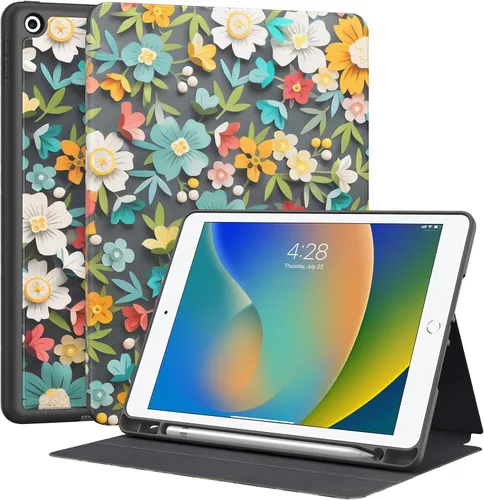 Vista 15 de Supveco Funda para iPad de 9ª/8ª/7ª Generación 10.2 pulgadas (Modelo 2021/2020/2019) con Soporte para Lápiz, Funda Folio Premium con Soporte