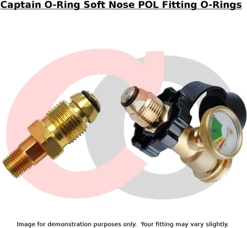 Vista 3 de Captain O-Ring - Orings para conector POL de tanque de propano de punta blanda (P.O.L) para cilindro de tanque de gas (paquete de 25)