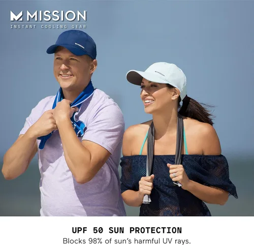 Vista 6 de MISSION Cooling Performance Hat - Unisex Baseball Cap for Men and Women - Instant-Cooling Fabric, Adjustable Fit