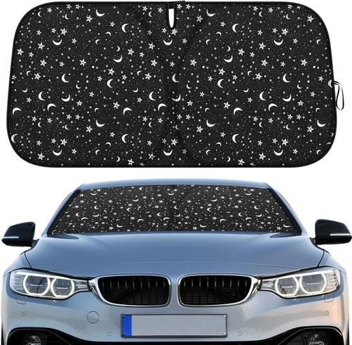 Vista 12 de Parasol plegable para parabrisas de coche, cubreventanas frontales para coche, accesorios para coche, protección contra el calor y los rayos UV