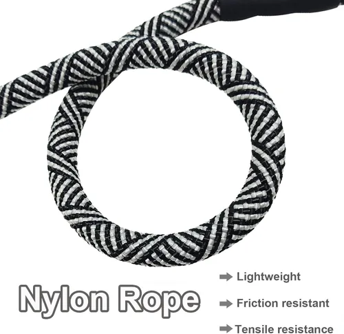 Vista 4 de MayPaw Correa de perro de cuerda resistente, 3/4/5/6/7/8/10/12/15/20 pies, correa de nailon para mascotas, mango acolchado suave, correas gruesas