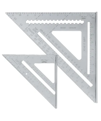 Vista 8 de Mr. Pen - Escuadra de Metal, 7 Pulgadas, Escuadra de Aluminio para Carpintería, Herramienta de Escuadra para Carpinteros, Escuadras de Carpintería