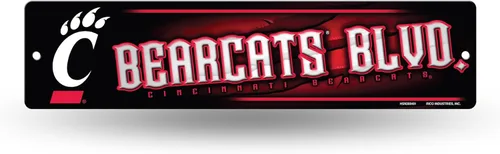 Vista 7 de NCAA Rico Industries Placa de calle de plástico Placa de calle de plástico de 4" x 16" Color del