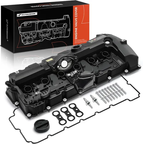 A-Premium Cubierta de Válvula del Motor – Compatible con Vehículos BMW – 2.5L, 3.0L - 125i, 128i, 130i, 323i, 328i, 525i, 528i, 530i, X3, X5, Z4 -