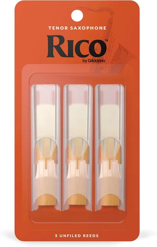 D’Addario Woodwinds - Rico Lengüetas de saxofón tenor - Lengüetas para saxofón tenor - Lengüetas de saxofón tenor elaboradas para principiantes,