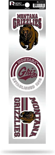 Vista 134 de NCAA - Juego de calcomanías retro Spirit de 3 piezas