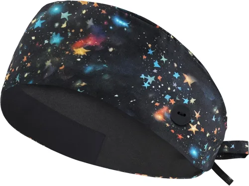 Vista 10 de QBA Gorra de trabajo ajustable con botón, gorro de trabajo de algodón, banda elástica para atar en la espalda, para mujeres y hombres, talla única