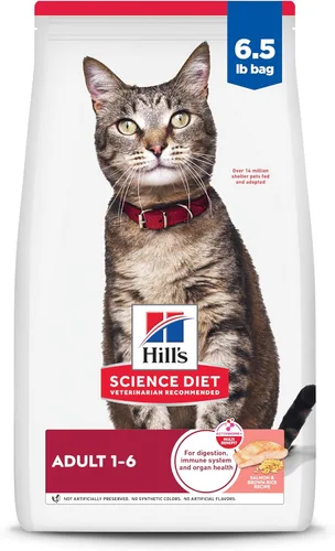 Vista 20 de Hill's Science Diet Alimento seco para gatos adultos de 1 a 6, pollo, bolsa de 4 libras