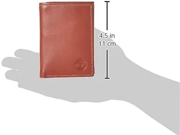 Vista 6 de Timberland Men's Leather Trifold Wallet with Id Window