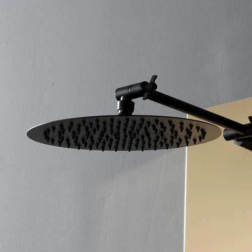 Vista 7 de BWE Sistema de torre de panel de ducha moderno de acero inoxidable, grifo de 3 funciones, cabezal de ducha de lluvia, rociador de mano, chorros