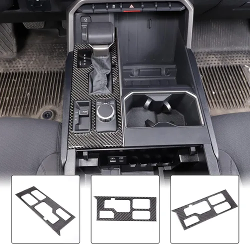 Vista 143 de Aunginsy Marco para panel de cambio de marchas con caja de almacenamiento Compatible con Toyota Tundra/Sequoia 2022-2024 2025 Protector contra
