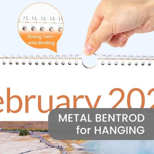 Vista 3 de SUNEE Calendario de pared 2026 extragrande de 17 x 27 pulgadas, 21 meses de octubre de 2025 a junio de 2027, calendario mensual vertical extragrande