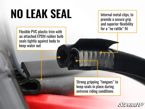 Vista 7 de SuperATV Heavy Duty Scratch Resistant 3-in-1 Flip Windshield Compatible With John Deere Gator HPX & XUV Models Can be Set to Open, Vented Or