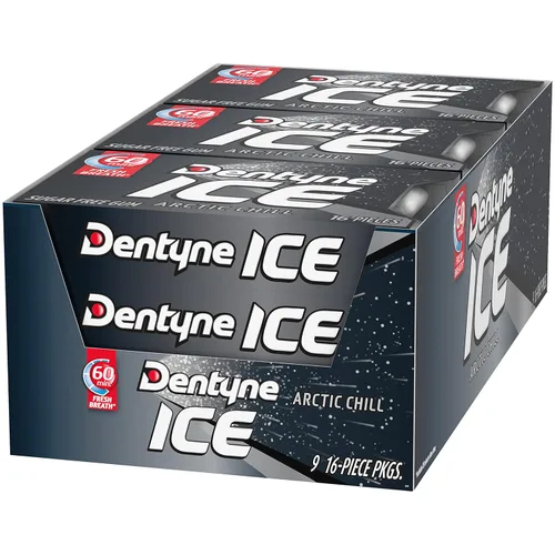 Vista 11 de Dentyne Ice Arctic Chill - Goma de mascar sin azúcar, 9 paquetes de 16 piezas (144 piezas en total)